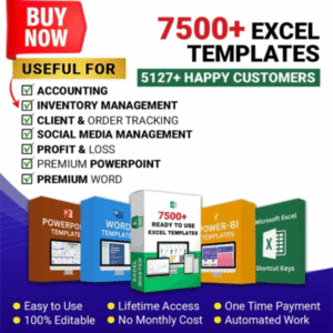 7500+ AI Powered Excel Templates!