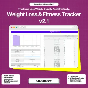Weight Loss & Fitness Planning Spreadsheet V2.1